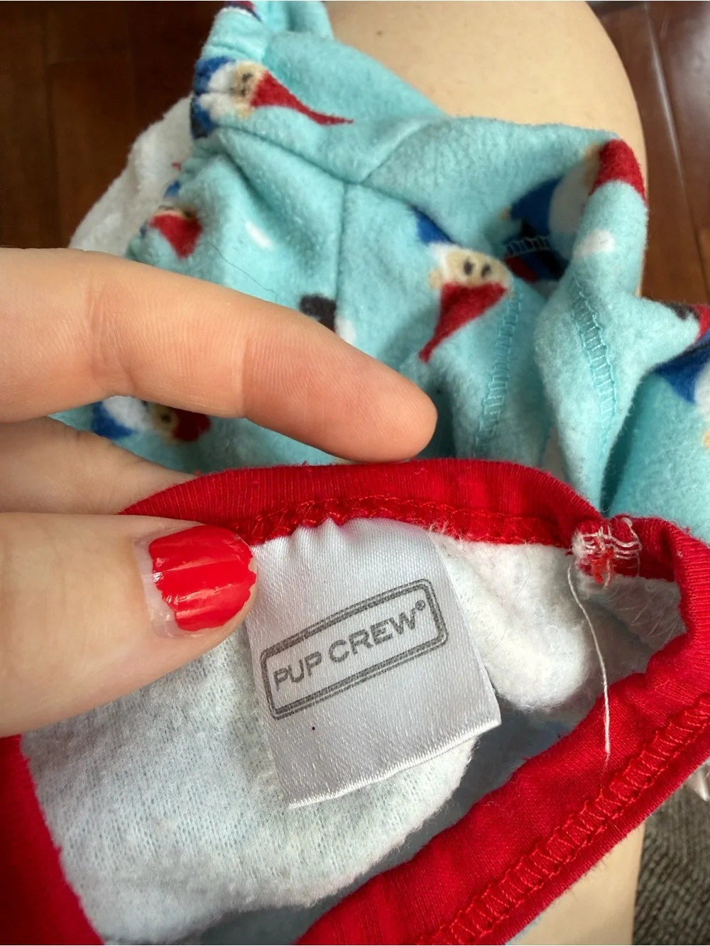 Pup Crew Dog Gnome Fleece Pajamas, size Small